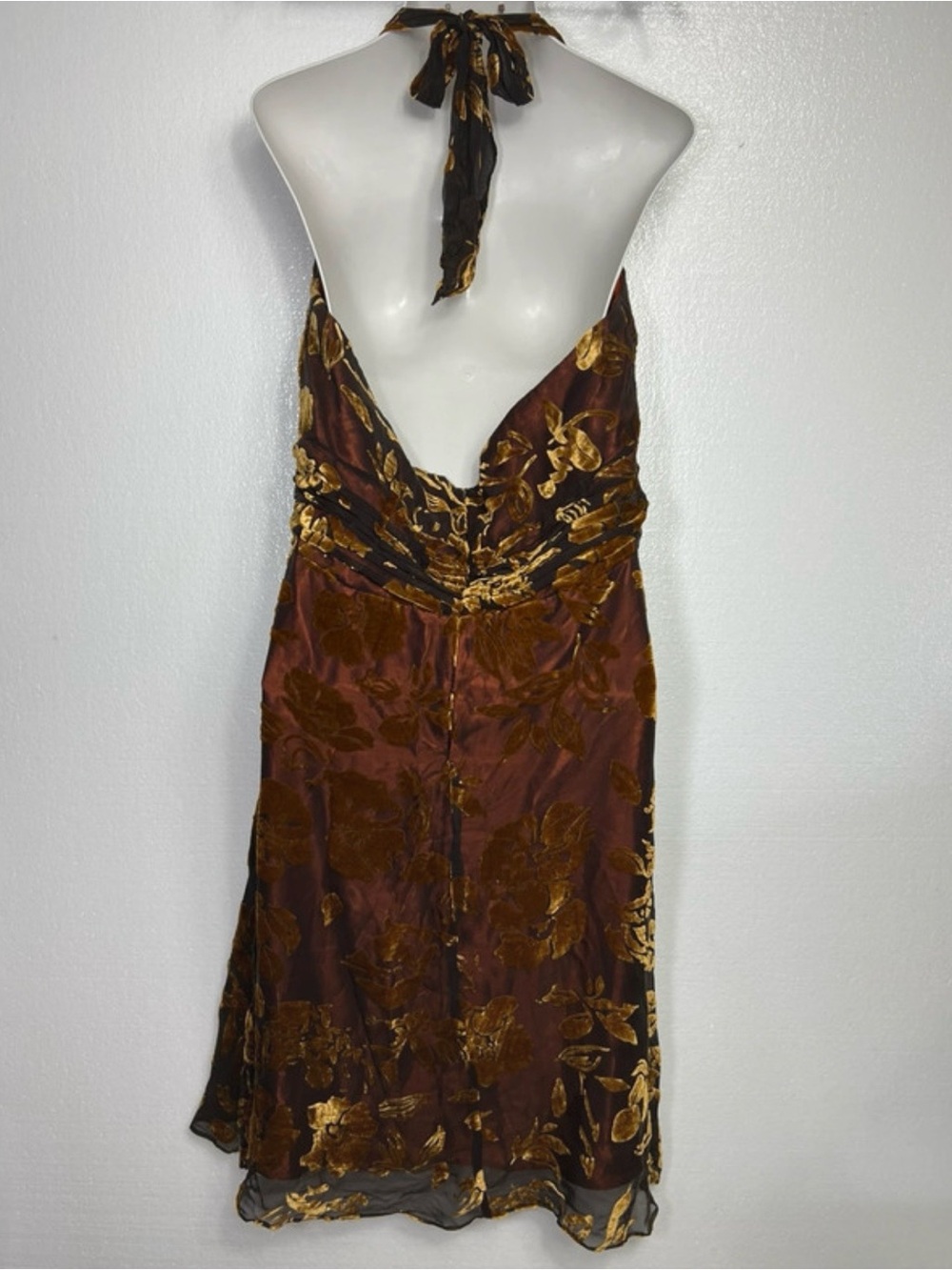 Vintage signature Robbie bee velvet burnout silk halter dress size 22W - Picture 5 of 7
